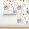 Blossoms Navy Bloom Farmhouse Children Custom Removable Wallpaper by Spoonflower Peel & Stick Wallpaper 2FT Wide